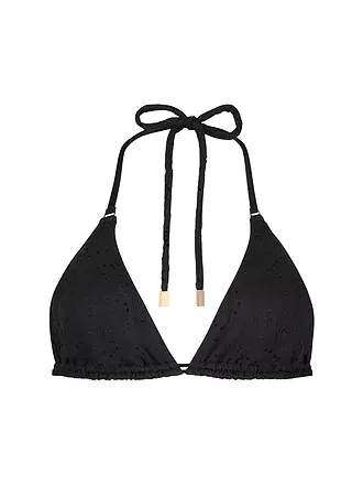 BEACHLIFE | Top bikini da donna Black Embroidery | 